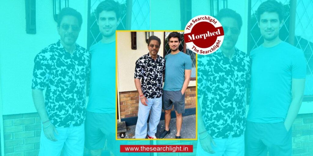 Fact Check: क्या बॉलीवुड अभिनेता शाहरुख खान और यूट्यूबर ध्रुव राठी ने मुलाकात की? Image: thesearchlight.in